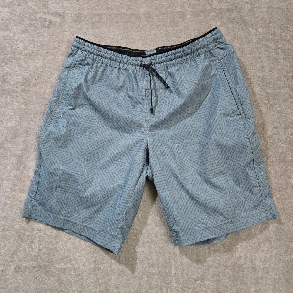 Kuhl Board Shorts Mens Medium Blue Geometric Hiking Swim Trunks Outdoor Gorpcore